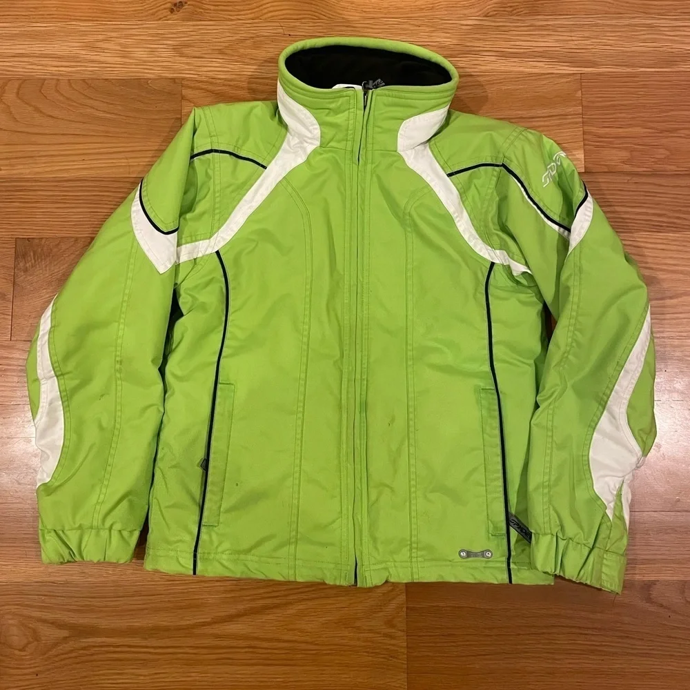 Spyder Kids Ski Coat in Bright Green